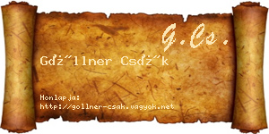 Göllner Csák névjegykártya
